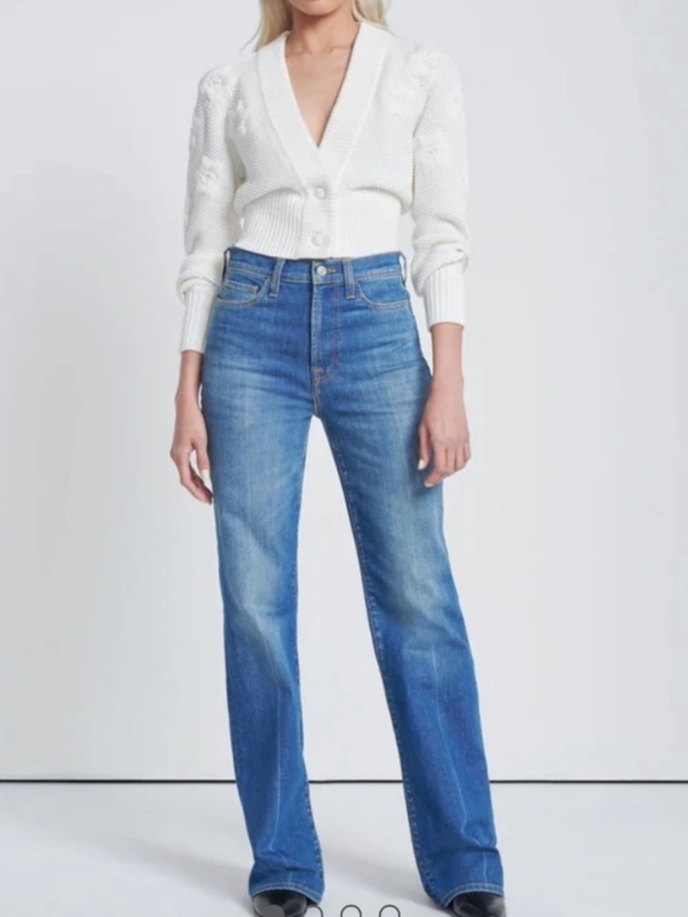 7 For All Mankind Jeans Easy Boot Garden Party 32 Organic Cotton Stretch